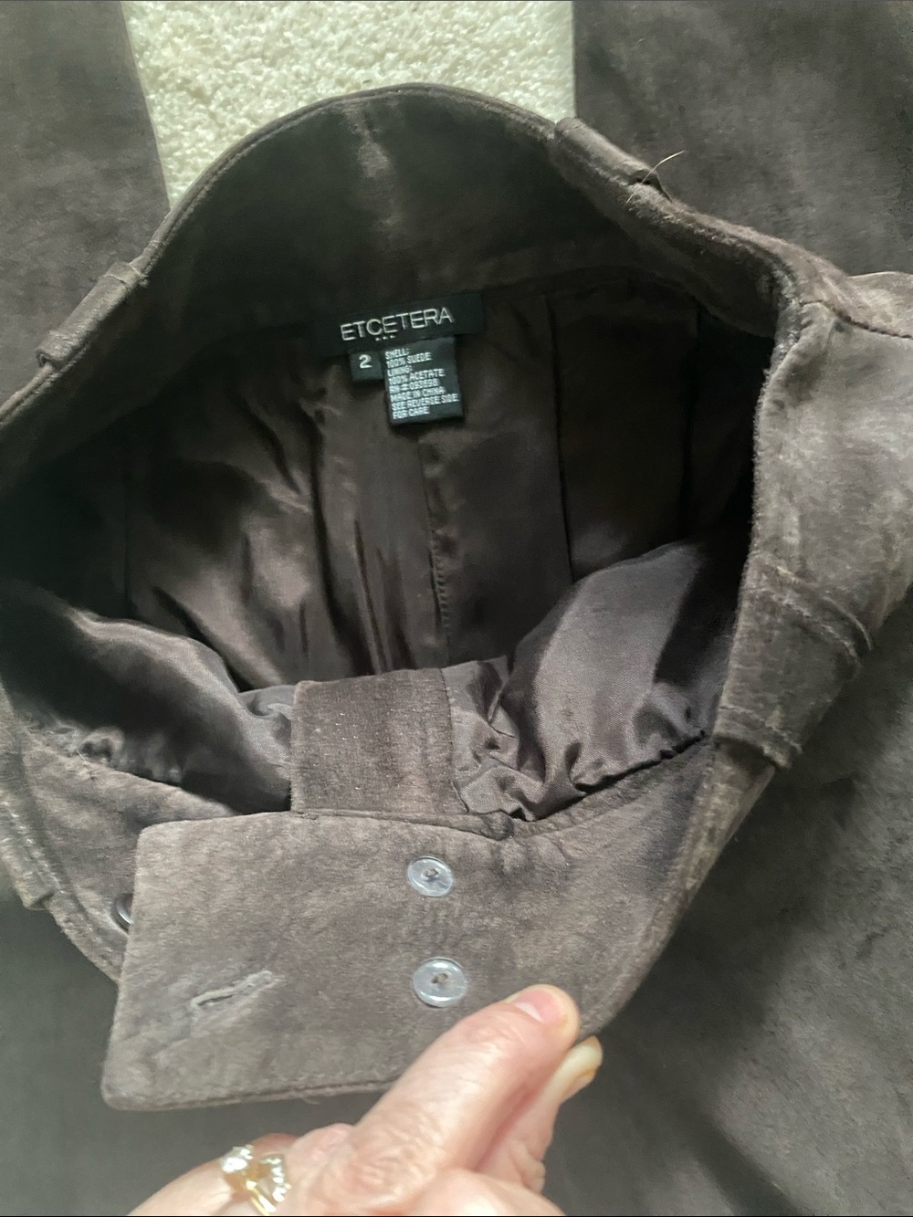 ETCETERA 2-pair size 2 pants. One suede other velvet - Picture 5 of 6